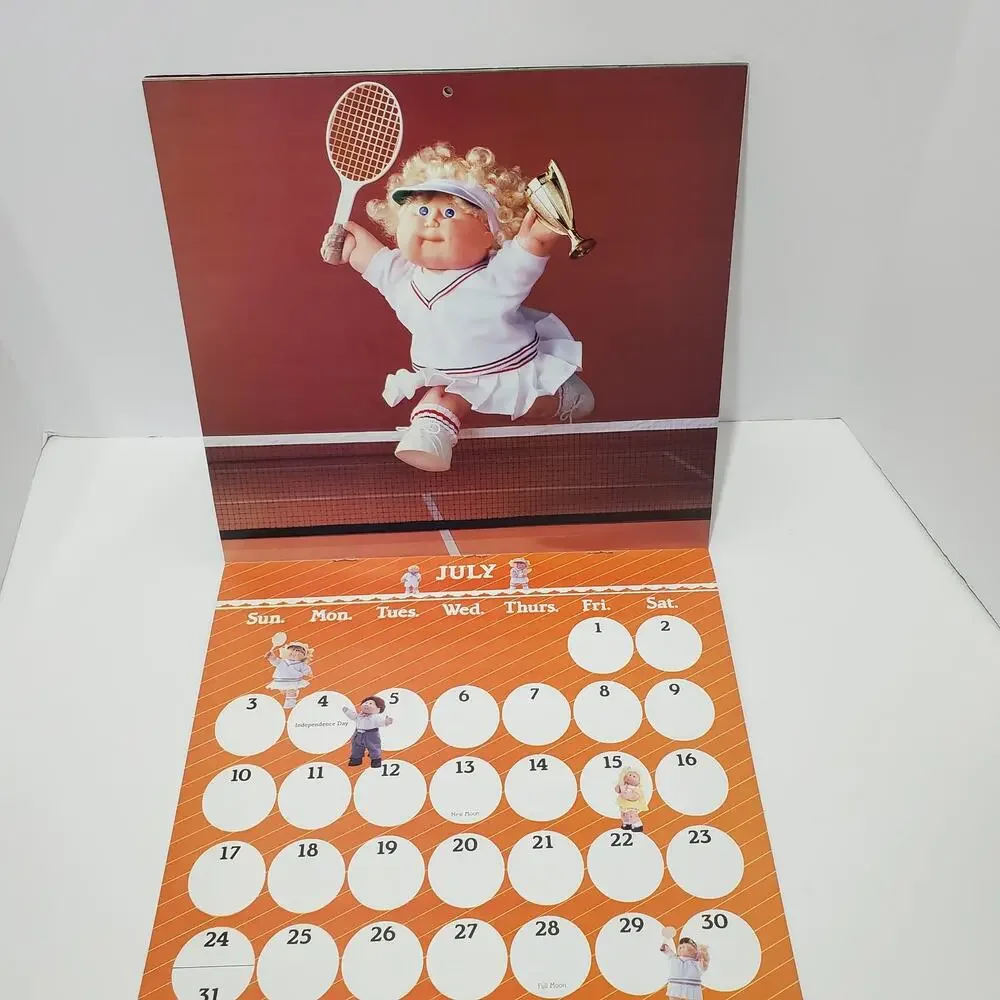 Vtg 1988 Cabbage patch Kids Wall Calendar UNUSED New Old Stock